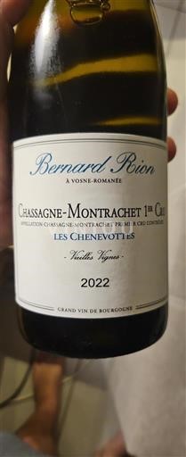 Burgundsko Chassagne-montrachet Premier Cru Bernard Rion Les Chenevottes Vieilles Vignes 2022