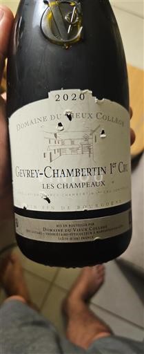 Bourgogne Gevrey-chambertin Premier Cru Domaine Vieux Collège Les Champeaux 2020