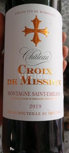 Bordeaux Montagne Saint-Émilion Château Croix de Mission 2019