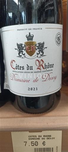 Údolí Rhôny Côtes-du-Rhône Domaine Devoy 2021