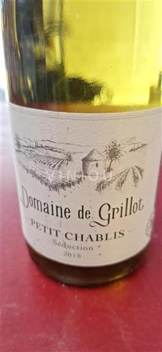 Bourgogne Petit-chablis Domaine Grillot Séduction 2018