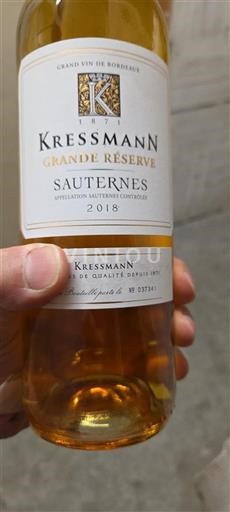 Bordeaux Sauternes Kressmann Grande Réserve 2018