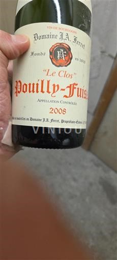 Burgund Pouilly-fuissé Domaine J.A. Ferret Le Clos 2008