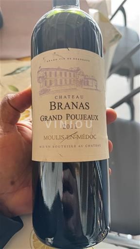 Vin Rouge sec Château Branas Grand Poujeaux 2011 France Bordeaux Moulis-en-Médoc AOC