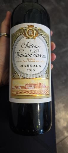 Bordeaux Margaux Grand Cru Château Rauzan-Gassies 2010