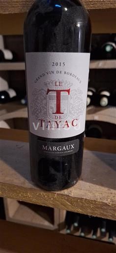 Bordeaux Margaux Tayac Le T de Tayac 2015