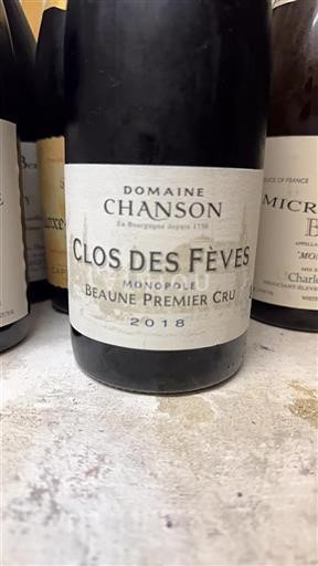 Bourgogne Beaune Premier Cru Domaine Chanson Clos des Fèves 2018