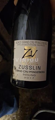Alsace Grand Cru Valentin Zusslin 2017