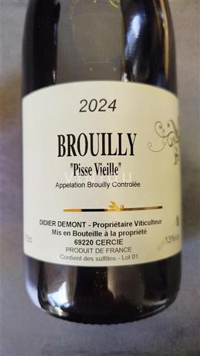 Beaujolais Brouilly Didier Demont Pisse Vieille 2024