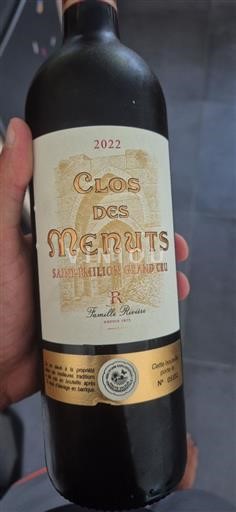 Bordeaux Saint-Émilion Grand Cru Grand Cru Clos des Menuts 2022