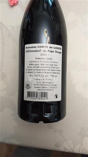 Údolí Rhôny Châteauneuf-du-Pape Domaine Comte de Lauze 2021