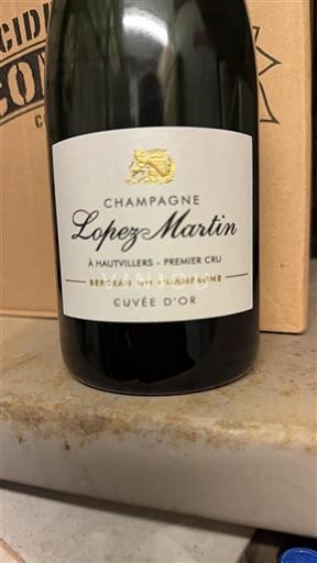 Vin Effervescent Rouge sec Cuvée d'Or Lopez Martin Non millésimé France Champagne AOC Premier Cru