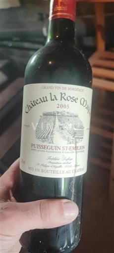 Bordeaux Puisseguin-saint-émilion Château La Rose Mayat 2005