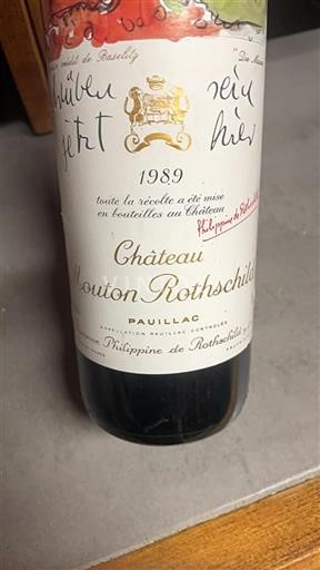 Bordeaux Pauillac Premier Cru Château Mouton Rothschild 1989