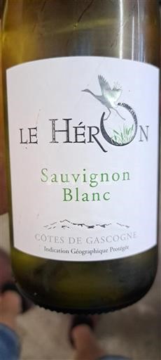 Sudoeste Côtes de Gascogne Le Héron Sauvignon Blanc Não Sazonado