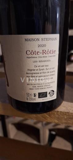 Údolí Rhôny Côte-rôtie Maison Stephan Les Binardes 2020