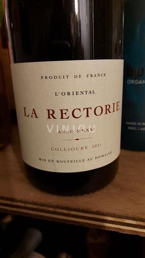 Roussillon Collioure Domaine La Rectorie L'Oriental 2021