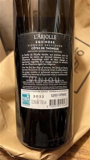 Linguadoca e Rossiglione Côtes de Thongue L'Arjolle Equinoxe 2022