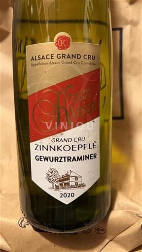 Alsace Alsace Grand Cru Grand Cru Raymond & Martin Klein Zinnkoepflé 2020