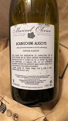 Burgundy Bourgogne Aligoté Manuel Olivier 2022