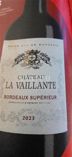 Bordéus Bordeaux Superior Château La Vaillante 2023