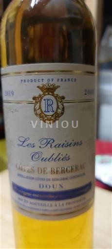 Zuidwest-Frankrijk Côtes-de-Bergerac Les Raisins Oubliés 2019