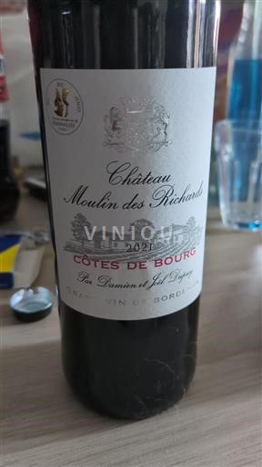 Bordeaux Côtes-de-bourg Château Moulin des Richards 2021