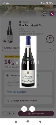 Burgundsko Hautes Côtes de Beaune Bouchard Aîné & Fils 2022