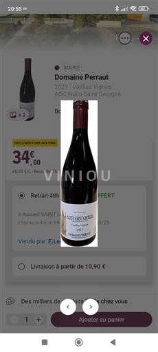Burgundsko Nuits-saint-georges Domaine Perraut Vieilles Vignes 2021