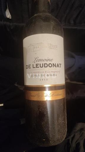 Bordeaux Côtes-de-bourg Lemoine de Leudonat 2012