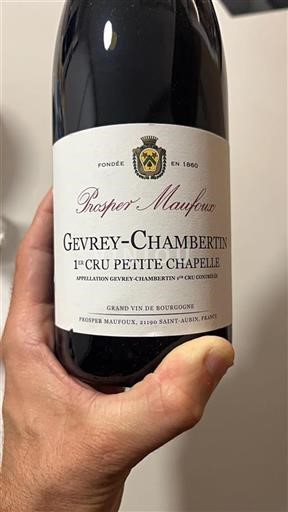 Borgogna Gevrey-Chambertin Premier Cru Prosper Maufoux 1er Cru Petite Chapelle 2015