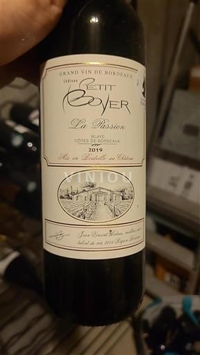Bordeaux Blaye-côtes-de-bordeaux Petit Boyer La Passion 2019