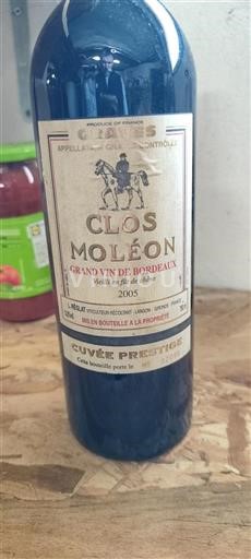 Bordeaux Graves Clos Moléon Prestige 2005