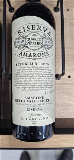 Veneto Amarone della Valpolicella Tenuta Il Canovino Quarto Vecchio 2017
