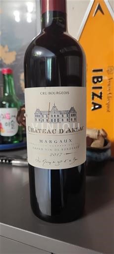 Bordeaux Margaux Cru Bourgeois Château Arsac 2017