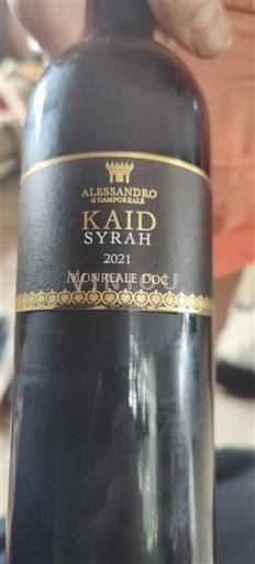 Sicilia Monreale Alessandro di Camporeale Kaid Syrah 2021