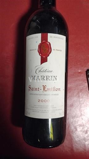 Bordeaux Saint-Émilion Château Marrin 2000