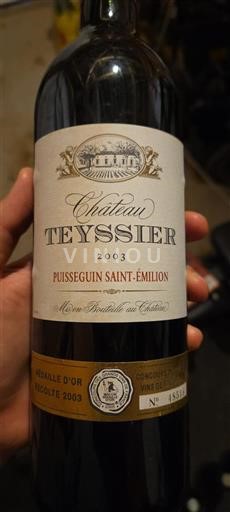 Bordeaux Puisseguin-saint-émilion Château Teyssier 2003