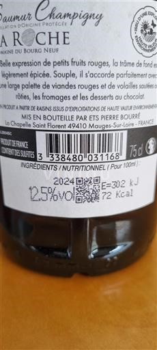 Vallée de la Loire Saumur-champigny Domaine Bourg Neuf 2024