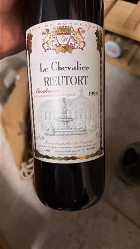 Bordeaux Le Chevalier Rieutort 1998