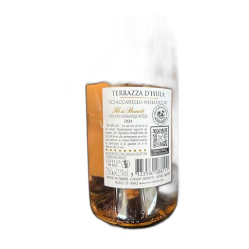 Vin Rosé sec Sciaccarellu-Niellucciu Terrazza Isula 2024 France Corse Île de Beauté IGP