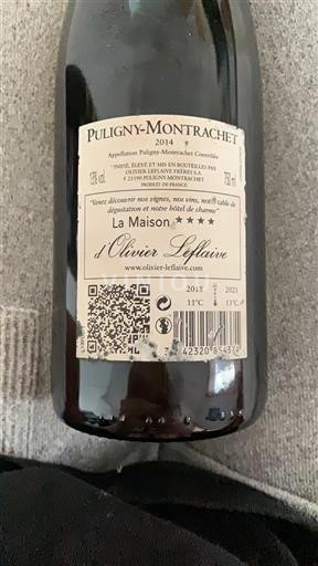 Borgogna Puligny-Montrachet Olivier Leflaive 2014