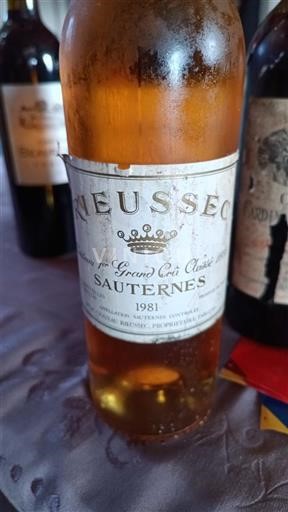 Bordeaux Sauternes Premier Grand Cru Classé Rieussec 1981