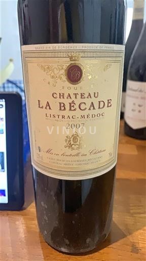 Bordeaux Listrac-Médoc Cru Bourgeois Château La Bécade 2007