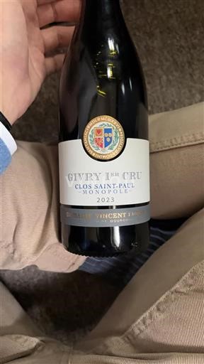 Borgogna Givry Premier Cru Domaine Vincent Lumpp Clos Saint-Paul Monopole 2023