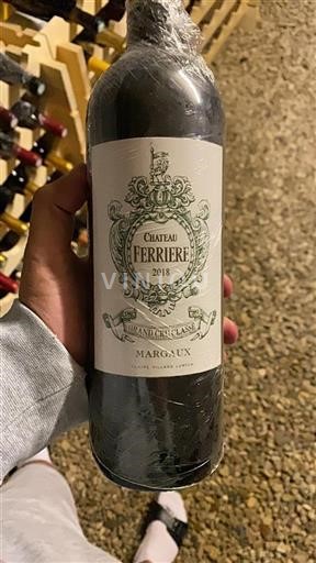 Bordeaux Margaux Grand Cru Château Ferriere 2018