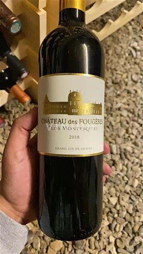 Bordeaux Graves Château Des Fougères Clos Montesquieu 2018