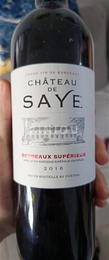 Bordeaux Bordeaux supérieur Château La Saye 2016