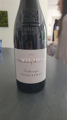 Vin Rouge sec Arabesque Domaine Montvac 2021 France Vallée du Rhône Vacqueyras AOC bio