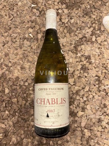 Bourgogne Chablis Caves Fauchon 1987